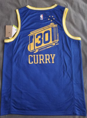 NBA 30 Curry Warriors 20-21 Maillot bleu